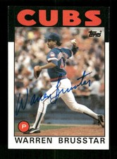 1986 Topps 564 Warren Brusstar signed auto autograph  blue sharpie ASC BXCP58