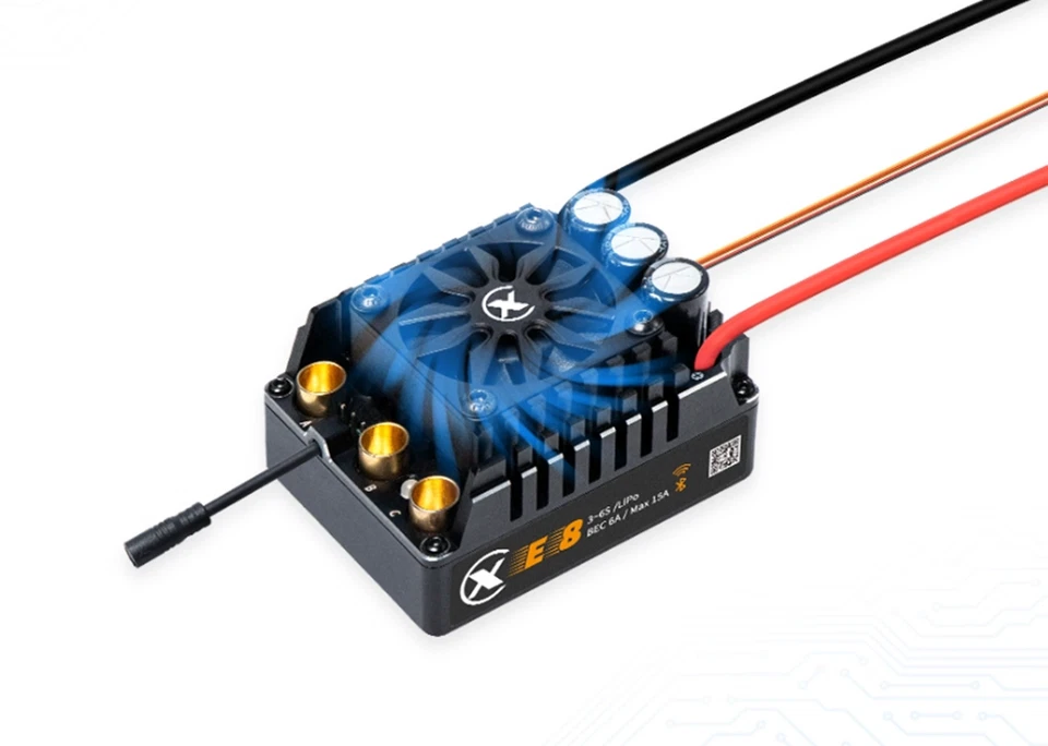 XC E8 Brushless Electronic Speed Controller 160A 3-6S Lipo for 1/8 1/10 RC Cars - Image 3 of 4