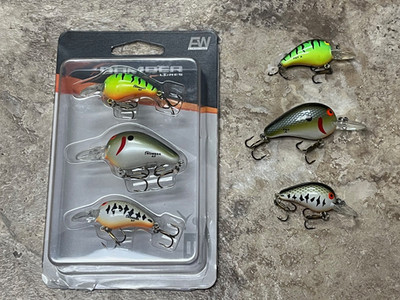 Bomber Lures Fat Lures, Size 3F and 4F Floating Crankbaits - total of 6