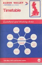 ALDER VALLEY BUS TIMETABLE BOOK GUILDFORD MAY 1977
