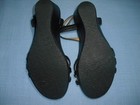 NEW NWOB Abeo Bio System Lacey Womens Wedge T Strap Sandals Black Leather Sz 8 N — photo 7