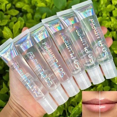 6PCS Fruity Lip Gloss Set Hydrating Clear Watery Glossy Lip Gel Moisturizing