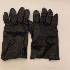  6247 Vintage Black Leather Gloves made in Japan