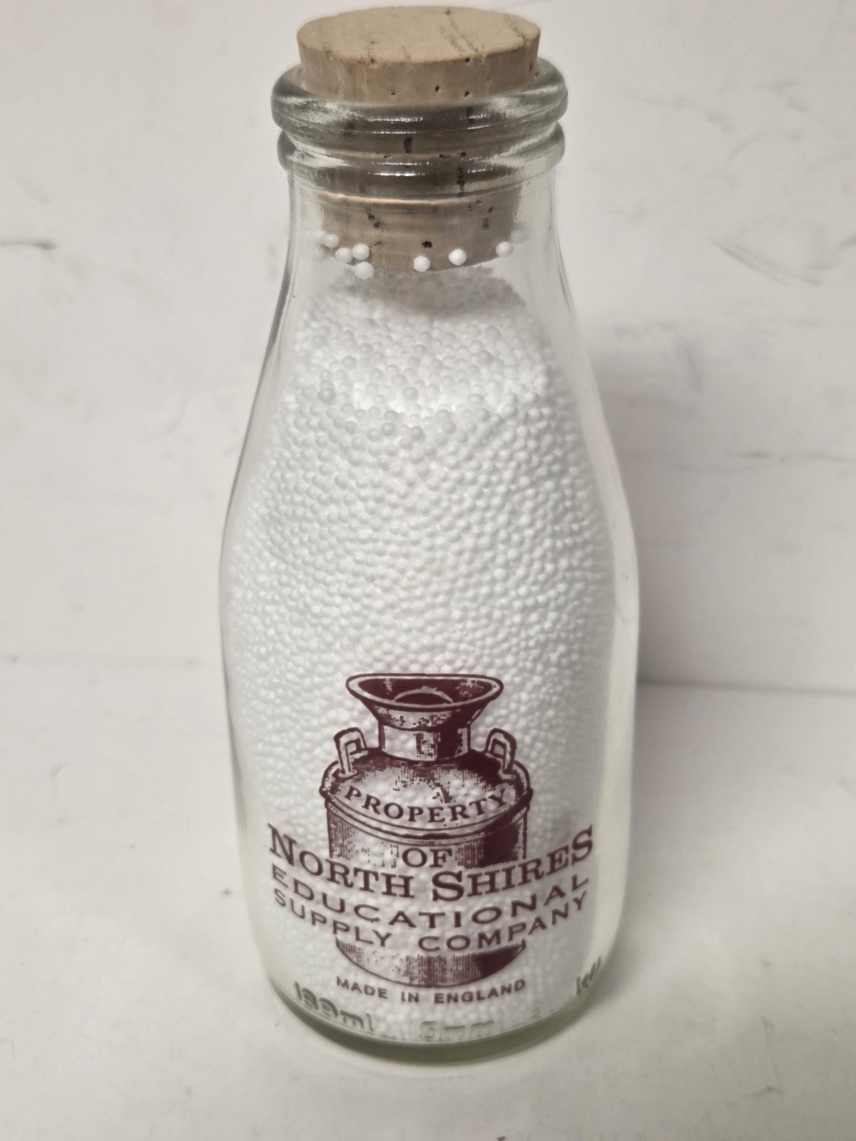 Northshires Glass Milk Bottle England