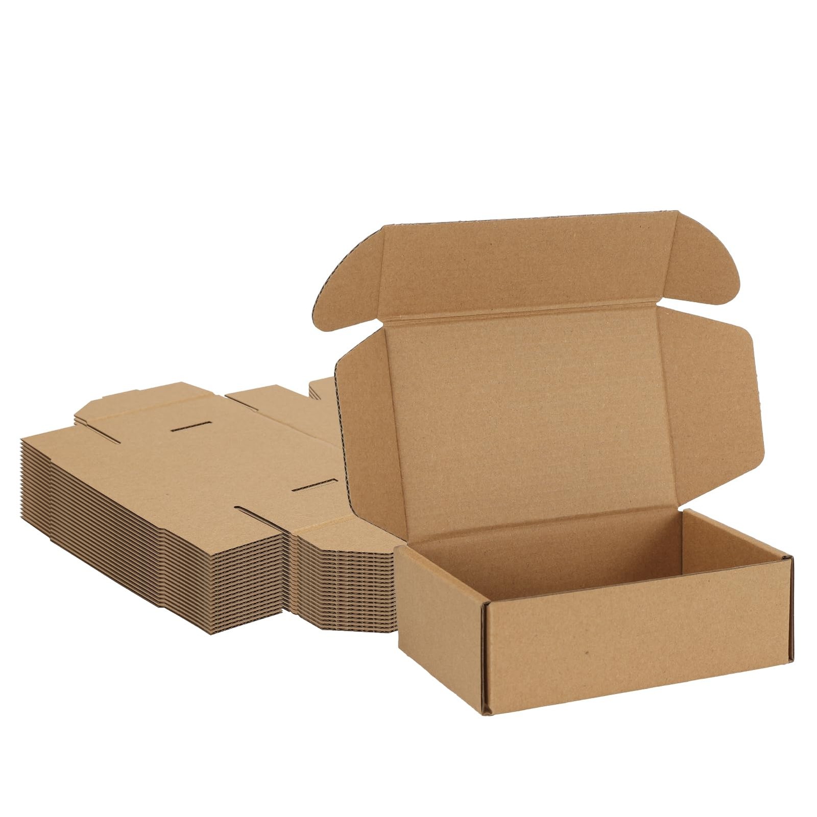MEBRUDY 6x4x2 Inches Shipping Boxes Pack of 20, Small 6x4x2/ 20 Pack, Brown