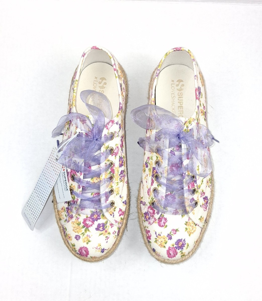 ◇038 Superga x Love Shack Fancy Flowers Rope Espadrille Platform