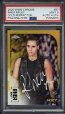 Rhea Ripley Signed 2020 Topps Chrome Gold Refractor /50 Rookie Rc 97 Psa 9 Mint