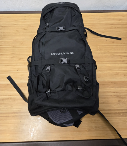 Osprey Farpoint Trek 55 Rucksack Backpack Padded Straps Trekking Bag