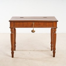 TAVOLINO CON RIBALTA IN NOCE DEL 1800