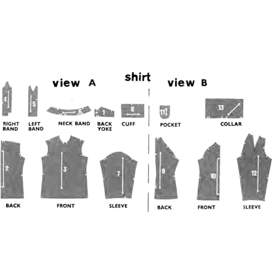 1960s Pattern, Men's Stand Collar Turtle Neck Shirt Hipster - Chest=44" (112cm) - Image 3 of 3