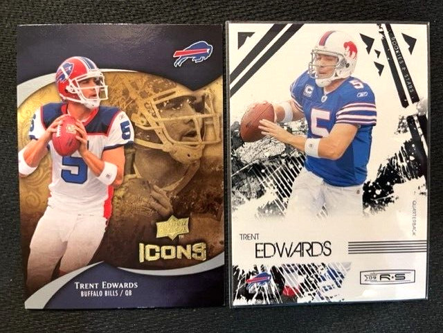 NFL - Trent Edwards 2009 Upper Deck ICONS & 2009 Donruss Rookies & Stars
