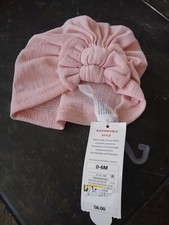 Infants Pink Bonnet With Bow
