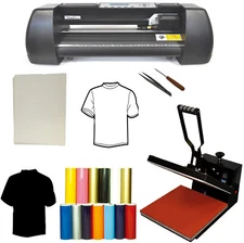 New 15x15 Heat Press,14" 500g Vinyl Cutter Plotter,Heat Transfer Paper,PU Vinyl