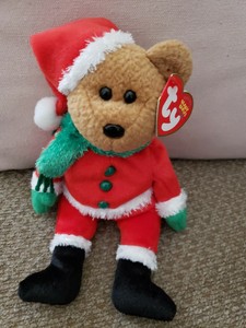 santa bear beanie baby