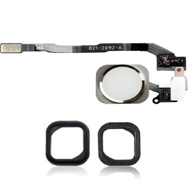 Für iPhone 5S & SE Home Button Menütaste Ersatz Weiß & Silber mit Dichtung