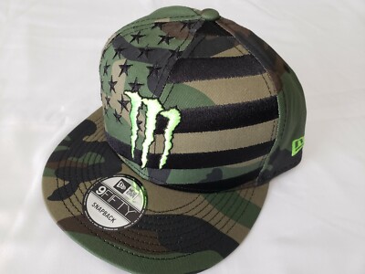 Monster Energy New Era 9Fifty Athlete Snapback Hat Cap Camo