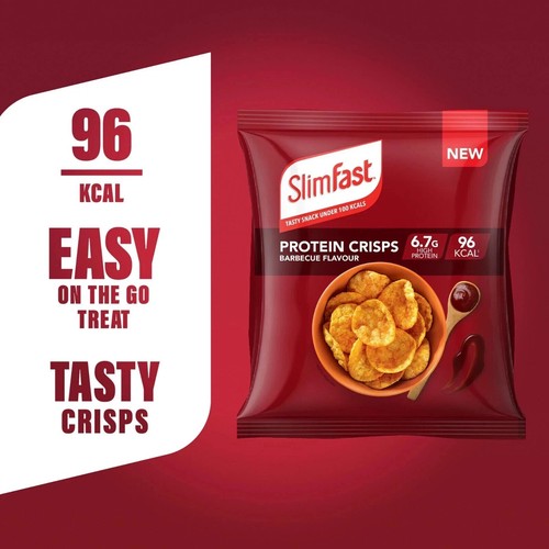 SlimFast BBQ Protein Crisps 23g High Protein Healthy Snacks, 96 Calories - Picture 3 of 12