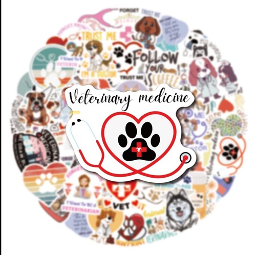 10 Random Vet Tech Animal Stickers Veterinarian Decal Laptop Hydro Free Shipping - Picture 2 of 7