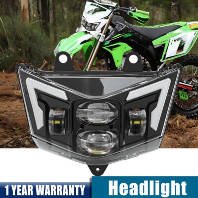 LED Headlight Hi/Lo Beam Lamp For Kawasaki KLX 450R 2008-2023