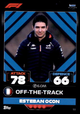 53 - Turbo Attax F1 2022 Trading Card - BWT Alpine F1 - Esteban Ocon