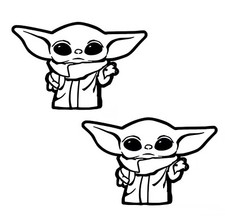 Baby Yoda Star Wars Car Decal Office Window Sticker Vinyl Wall Mural Disney