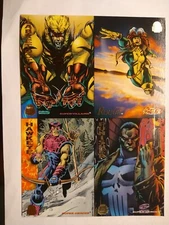 1994 Marvel Universe Uncut 4 Card Promo Sheet NEW UNCIRCULATED PREMIUM CARD