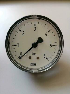 Wika Analog Druckluft Manometer 0-6 bar Durchmesser 61mm 1/4 Zoll waagerecht 