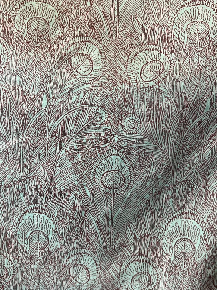 FREEDOM LONDON бледно серый/красный хлопок Гера печать блузка рубашка 10AUST-UK/6US/36EU - Изображение 3 из 4