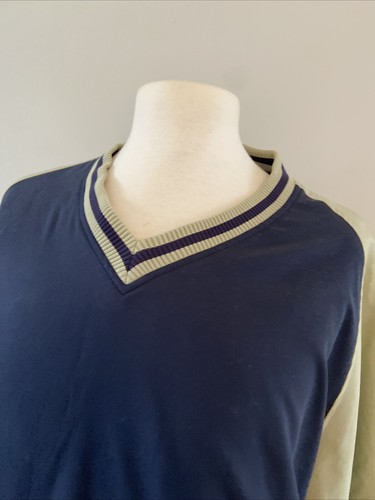 Ashworth Weather System Pullover V-Ausschnitt dunkelblau grün Large wasserabweisend - Bild 5 von 17