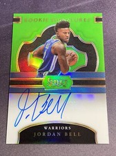 2017-18 Select Rookie Signatures JORDAN BELL RC AUTO NEON GREEN PRIZM #d 16/65