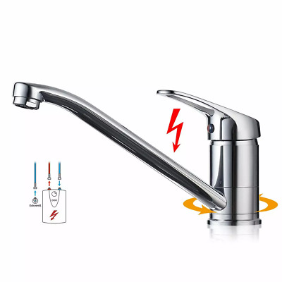 Niederdruckarmatur 360° Küchenarmatur Niederdruck Wasserhahn Chrom Mischbatterie