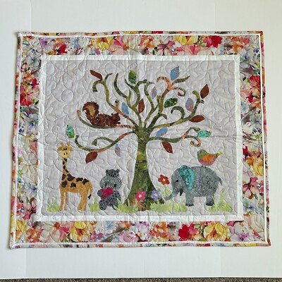 Handmade Baby Mini Quilt Activity Play Mat Wishing on a Dream 32x27 Inch Nursery