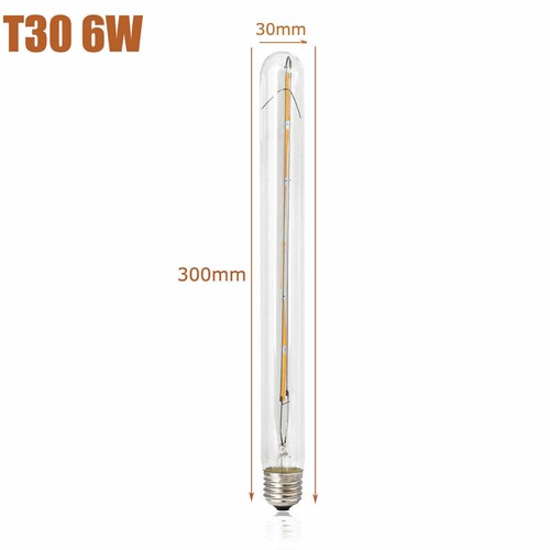 220V E27 8W T30 Retro Vintage LED Edison Filament Bulbs Warm White Glass Lamp - Picture 15 of 17