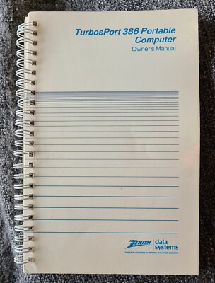 TurbosPort 386 Tragbarer Computer Bedienungsanleitung, 1988