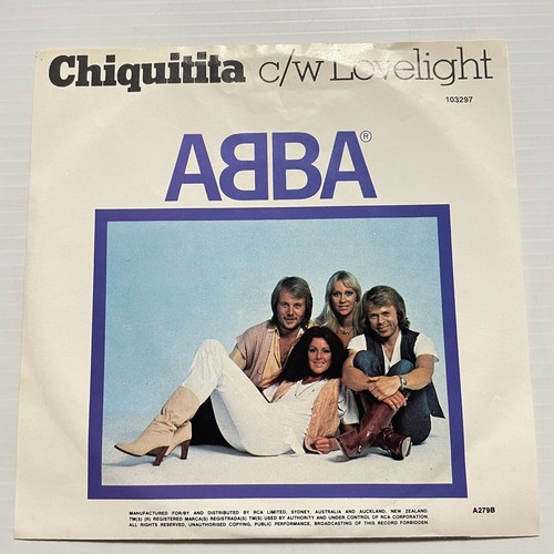 Abba Chiquitita / Lovelight Record 7” 45 RPM Vinyl 103297 RCA Victor 1978 - Picture 10 of 24