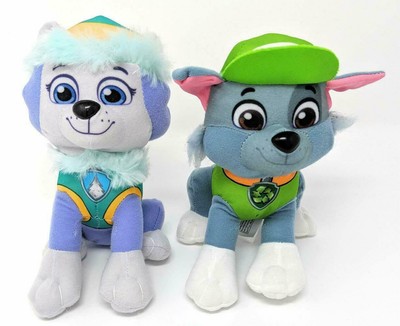 Set of 2 New Large 9.5'' Paw Patrol EVEREST + ROCKY Toys .Licensed Plush. | eBay