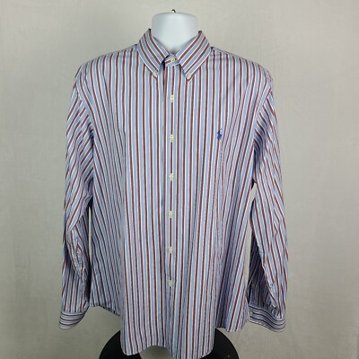 Polo Ralph Lauren robe chemise homme XL coupe personnalisée bleu