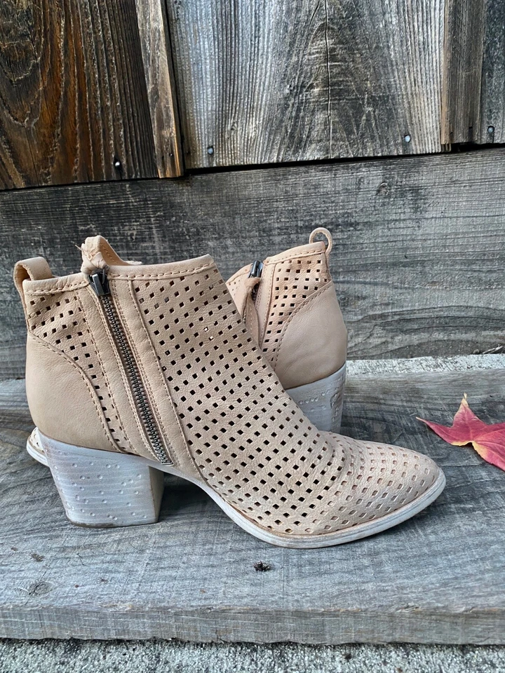 BOTINES DOLCE VITA KENYON Cuero Rubor Perforado Botines Envejecidos 8.5 Foto 2 de 4