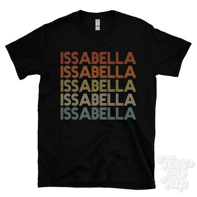 ISSABELLA WIEDERHOLTES RETRO-STIL T-SHIRT Herren & Damen Neuheit cool Name Geschenk