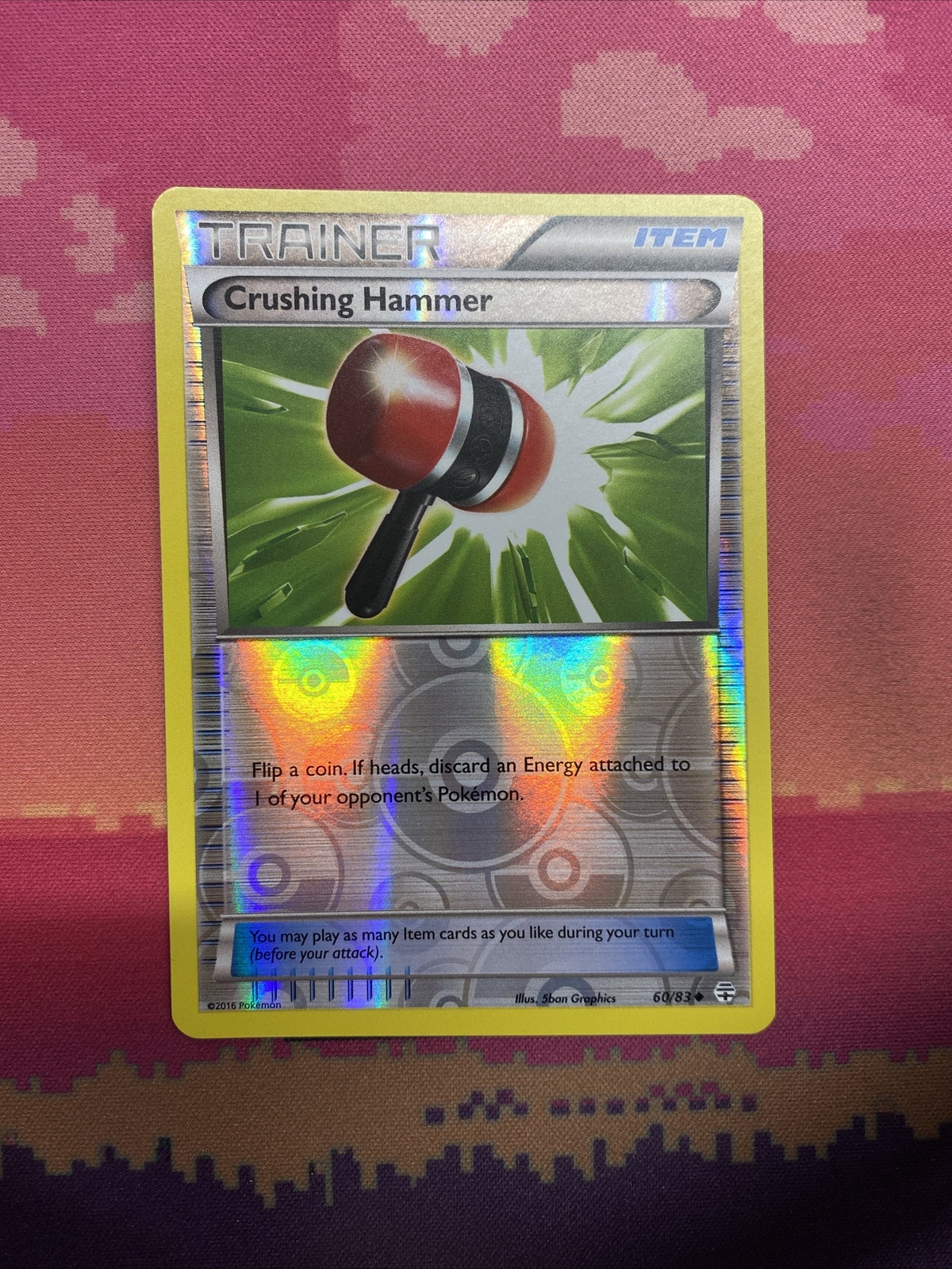 Pokemon Card Crushing Hammer Generations Reverse Holo 60/83 Near Mint