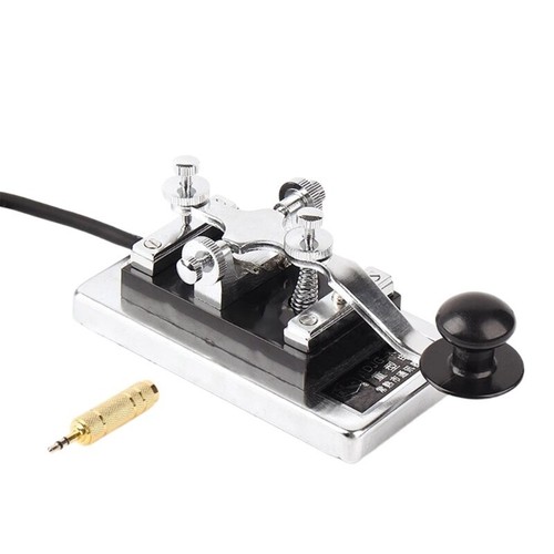 Telegraphing Key for Shortwave Radio Teaching Stainless Steel CW TelegraphKey - Zdjęcie 7 z 8