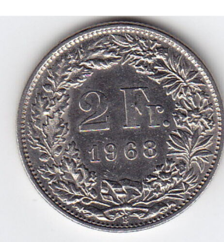 2 Schweizer Franken 1968 G Münze vorzüglich Best.-Nr. 6 - Bild 1 von 2