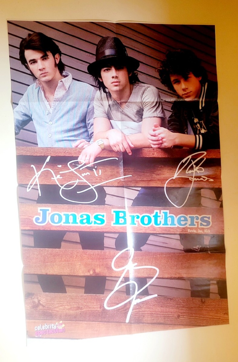 Jonas Brothers Poster 2 Sided 21in x 32in Teen Beat Magazine Free
