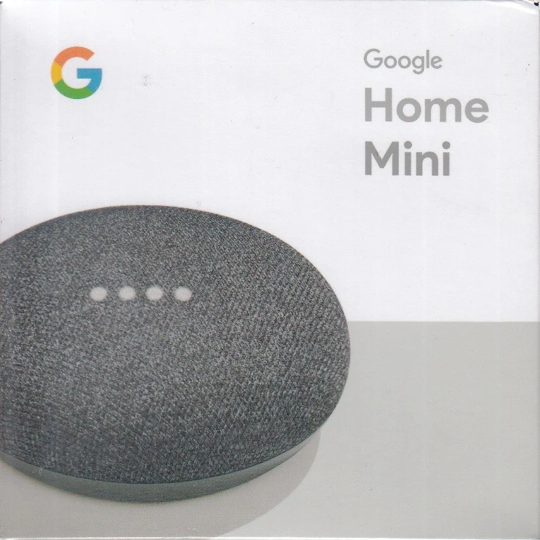 GOOGLE HOME MINI SMART ASSISTANT GA00216-US, CHARCOAL - NEW AND