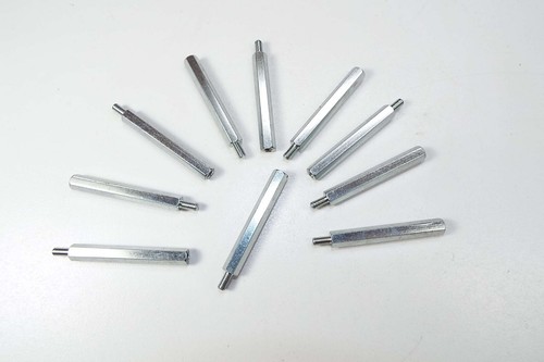 x10 M3 0,5 x 38 mm x 5 mm HEX MACHO HEMBRA ACERO ZINC SEPARADOR ESPACIADOR SOPORTE DE MONTAJE - Imagen 4 de 10