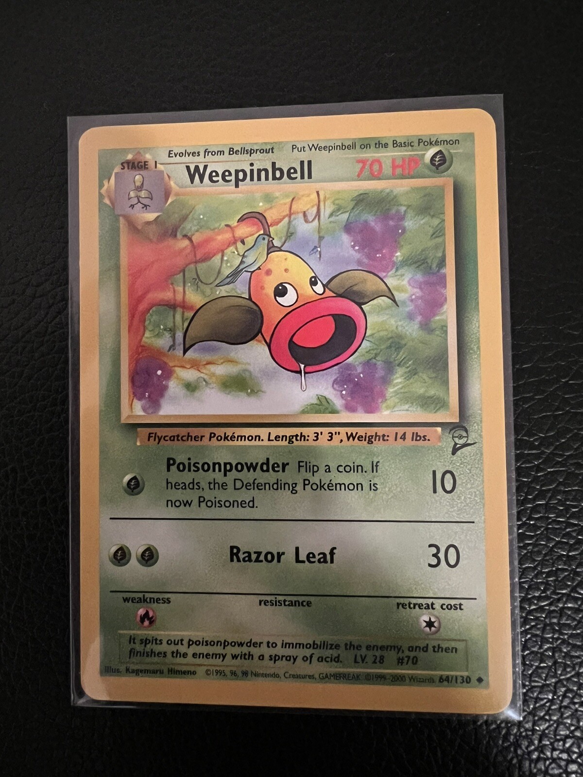 Pokémon TCG Weepinbell Base Set 2 64/130 Regular Unlimited Uncommon