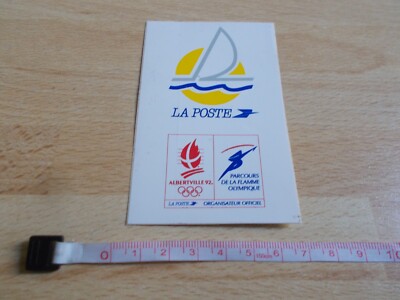 Aufkleber LA POSTE - ALBERTVILLE 92 - PARCOURS DER OLYMPISCHEN FLAMME