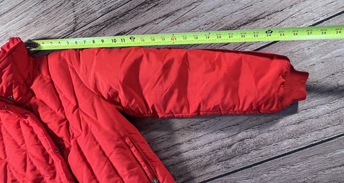 Vintage 1st Down Goose Down Jacket MADE IN USA Puffer Red Size 12 - Picture 12 of 17