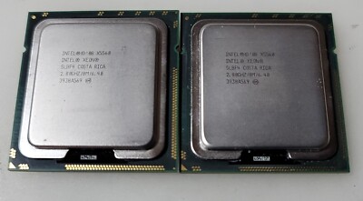 Lot of 2 Intel Xeon X5560 SLBF4 2.80Ghz/8M/6.40 4 Core LGA1366 CPU Processor