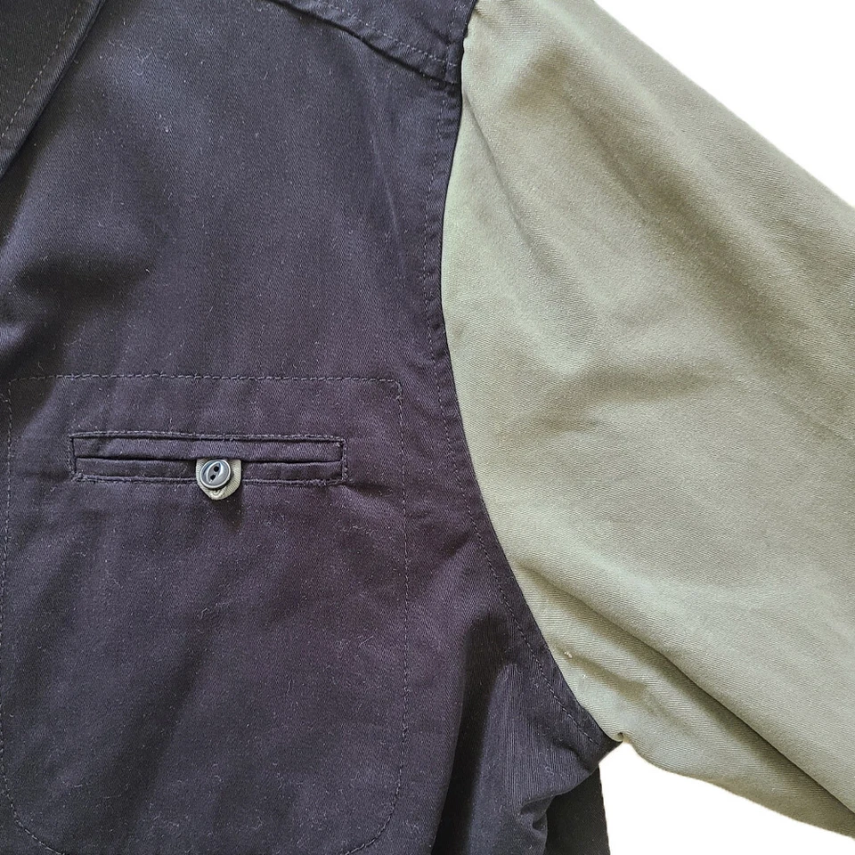 NATIVE YOUTH Size Large Two Tone Cotton Long Sleeve Shirt NYSH159 - Image 4 of 4